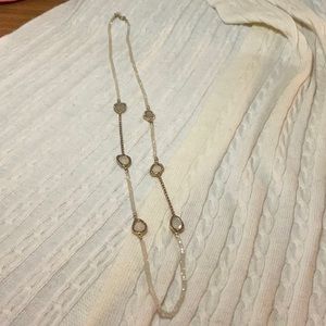 Loft cream, crystal and white necklace